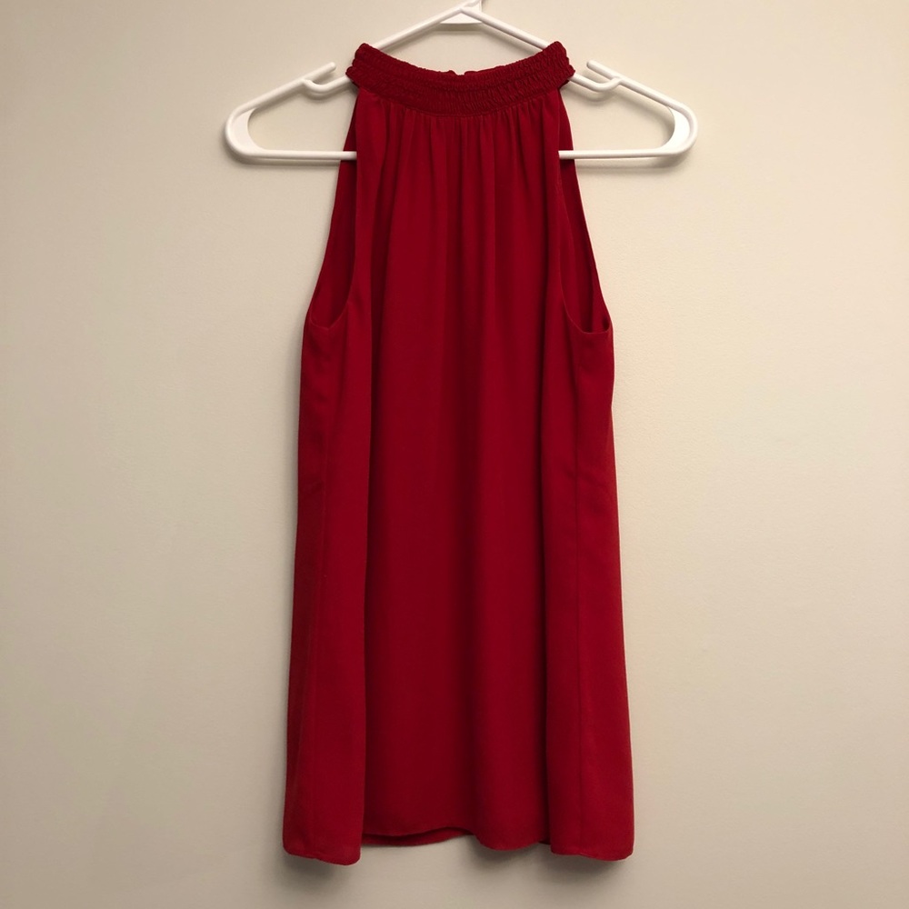 Le Chateau Red Sleeveless Blouse, Size XXS